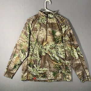Core 4 Element Camo Hunting 1/4 Quarter Zip Pullover Breathable Men's Medium